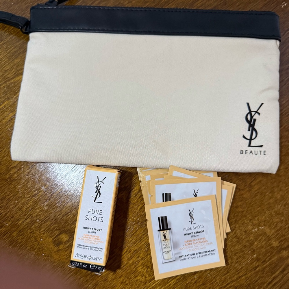 YSL Yves Saint Laurent PURE SHOTS Night Reboot Serum 0.23 oz, 9 Sample Packs